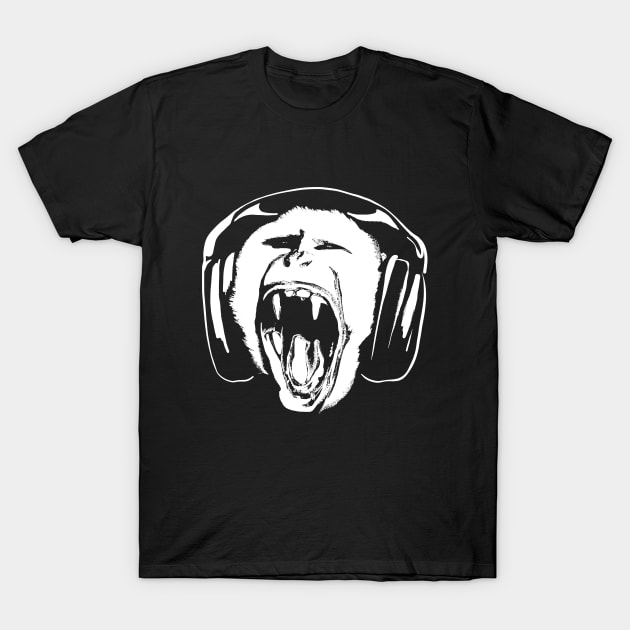 Headphones Monkey Music Lover T-Shirt by TMBTM